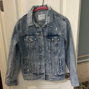 Distressed Old Navy jean jacket